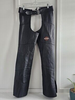 Harley Davidson Full Grain Leather Chaps - Like New!